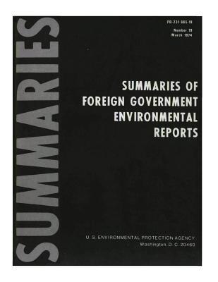 Full Download Summaries of Foreign Government Environmental Reports: Number 19 - U.S. Environmental Protection Agency file in ePub