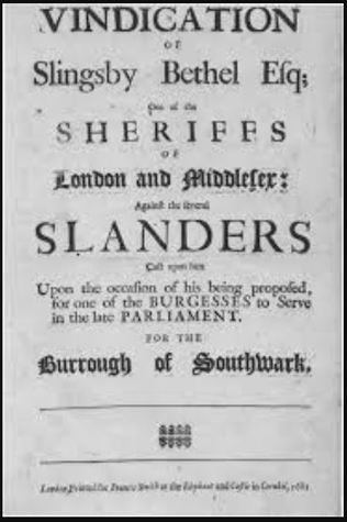 Full Download The tryal of Slingsby Bethel, Esq., upon an indictment preferred by Robert Mason against him of which he was found guilty at the general quarter sessions of the peace for the town and burrough of Southwark at the Bridge-house - Slingsby Bethel file in ePub