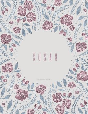 Read Online Susan Composition Notebook: Dusty Pink, Blue, and Grey Floral Journal -  | PDF