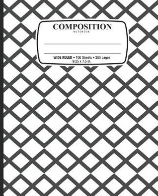 Read Online Composition Notebook: Diamond Black & White Notebook for School Office Home Student Teacher Use Wide Ruled - 100 Sheets - 200 Pages - 9 1/4 X 7 1/2 In. / 24.77 X 19.0cm -  | ePub